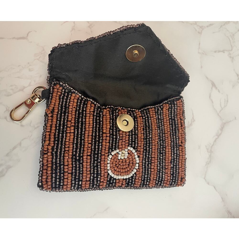 Rachel Zoe Espresso Martini Beaded Clutch, Pouch, Detachable Strap NWT - Picture 7 of 10